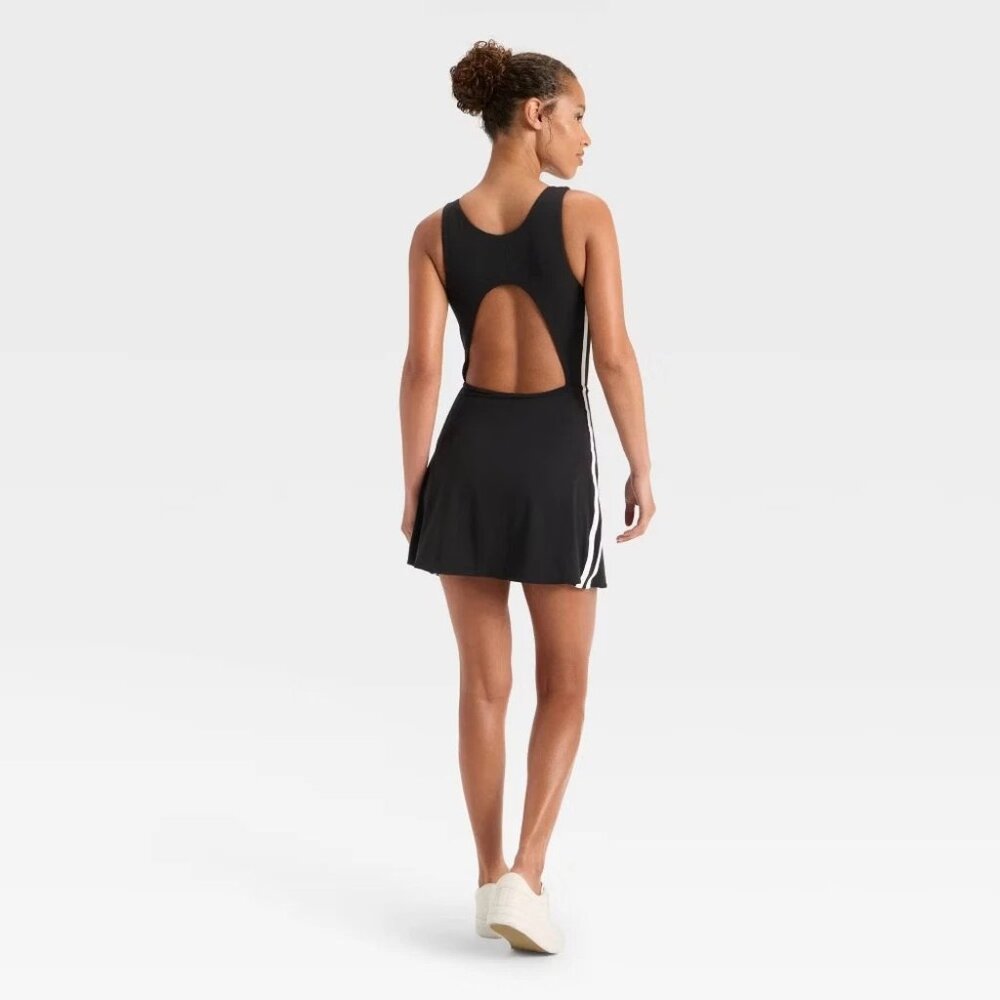 NEW JoyLab Women's Knit Sporty Contrast Active Dress - Black - Size XXL
